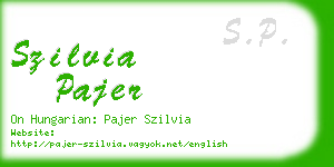 szilvia pajer business card